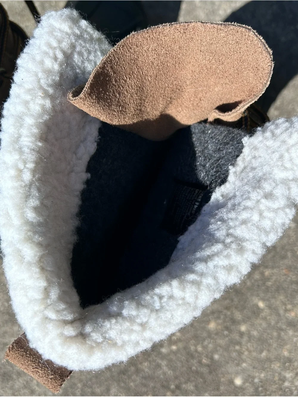 Totes Brown & Black Waterproof Sherpa Lined Snow Boots Men's Size 9